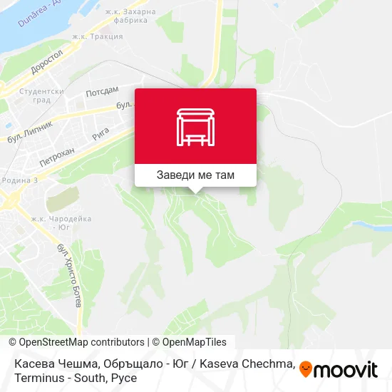 Касева Чешма, Обръщало - Юг / Kaseva Chechma, Terminus - South карта
