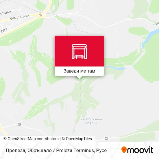 Прелеза, Обръщало / Preleza Terminus карта
