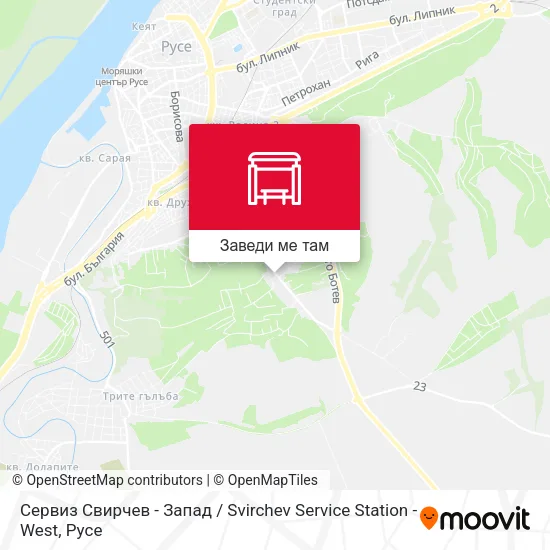 Сервиз Свирчев - Запад / Svirchev Service Station - West карта