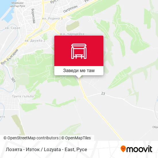 Лозята - Изток / Lozyata - East карта