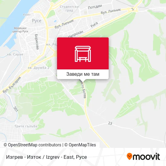 Изгрев - Изток / Izgrev - East карта