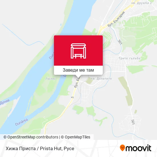 Хижа Приста / Prista Hut карта