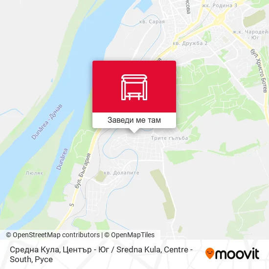 Средна Кула, Център - Юг / Sredna Kula, Centre - South карта