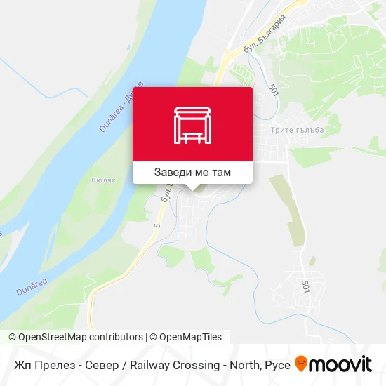 Жп Прелез - Север / Railway Crossing - North карта
