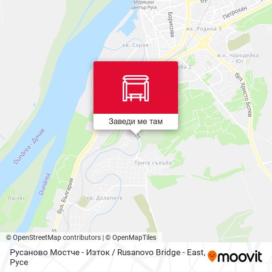 Русаново Мостче - Изток / Rusanovo Bridge - East карта