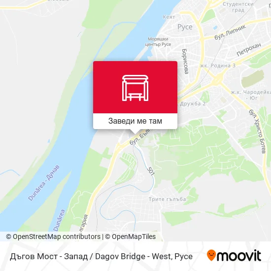 Дъгов Мост - Запад / Dagov Bridge - West карта
