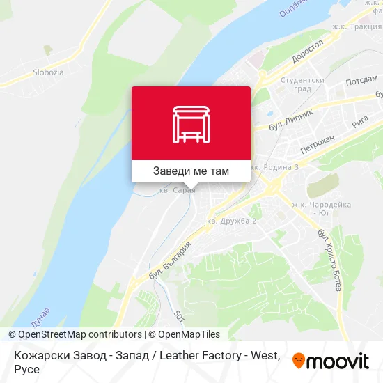 Кожарски Завод - Запад / Leather Factory - West карта