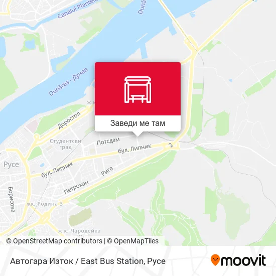Автогара Изток / East Bus Station карта