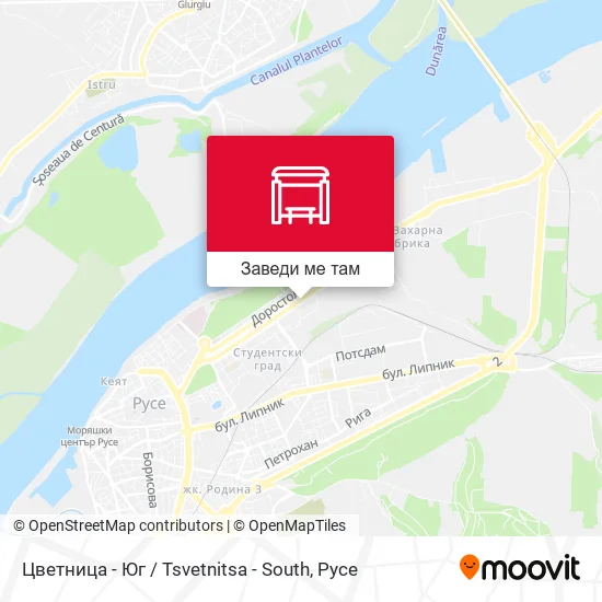 Цветница - Юг / Tsvetnitsa - South карта