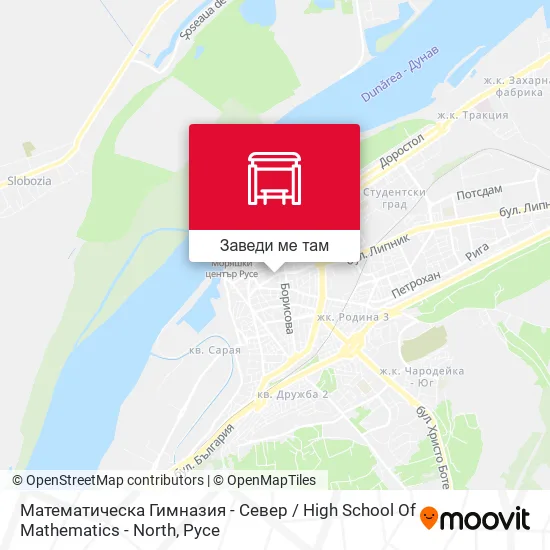 Математическа Гимназия - Север / High School Of Mathematics - North карта