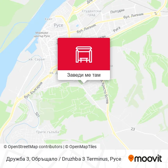 Дружба 3, Обръщало / Druzhba 3 Terminus карта