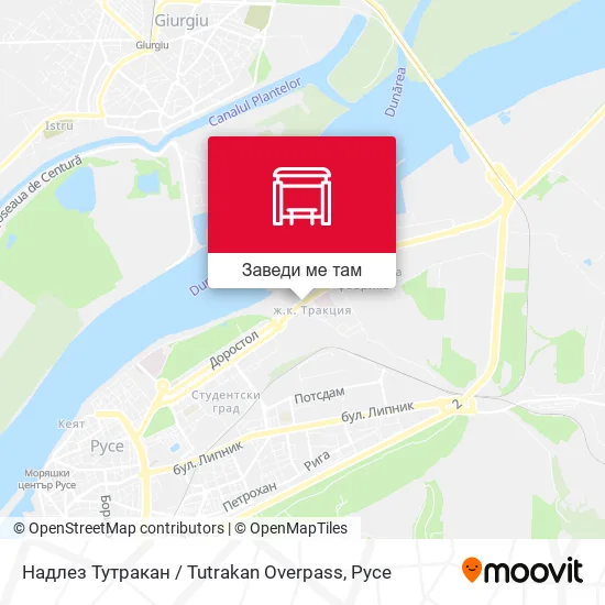 Надлез Тутракан / Tutrakan Overpass карта
