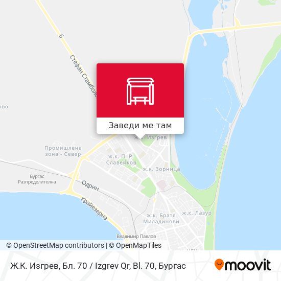 Ж.К. Изгрев, Бл. 70 / Izgrev Qr, Bl. 70 карта