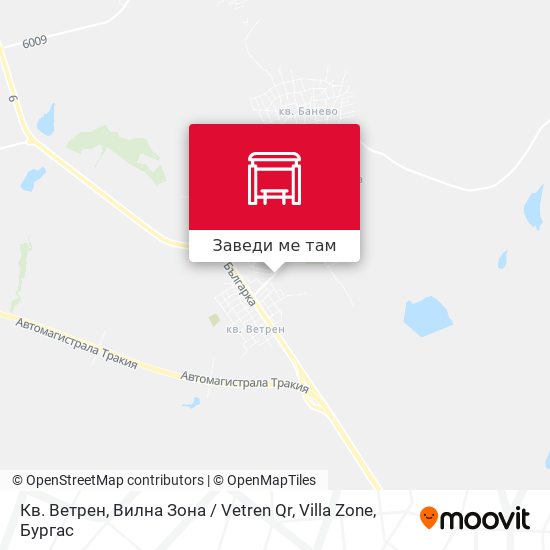 Кв. Ветрен, Вилна Зона / Vetren Qr, Villa Zone карта