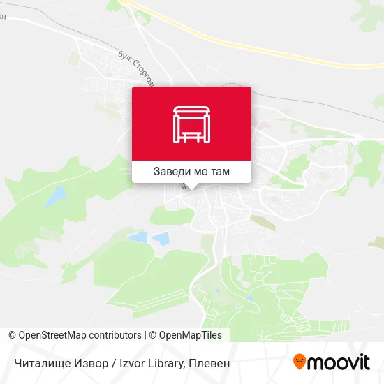 Читалище Извор / Izvor Library карта
