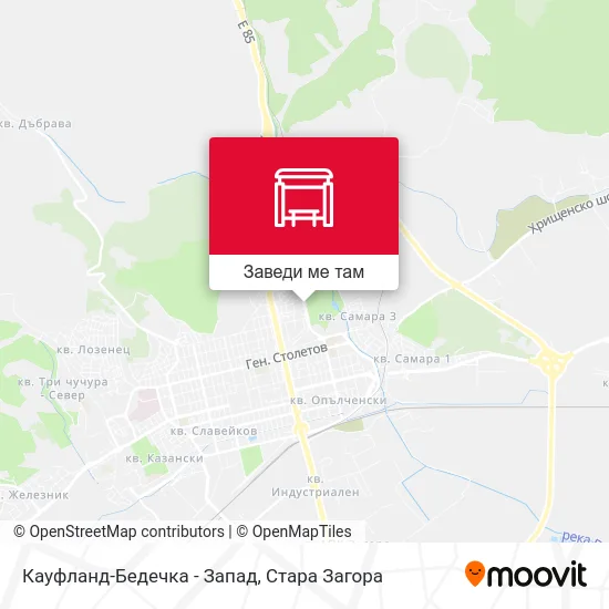 Кауфланд-Бедечка - Запад карта
