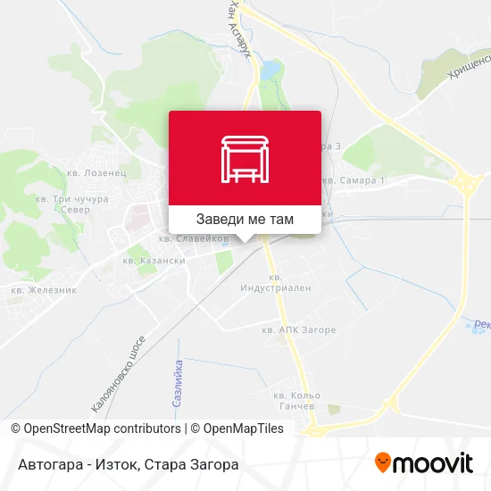 Автогара - Изток карта