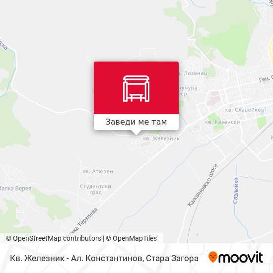 Кв. Железник - Ал. Константинов карта