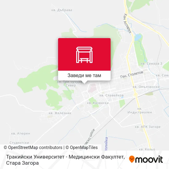 Тракийски Университет - Медицински Факултет карта