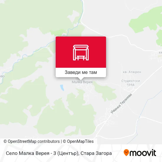 Село Малка Верея - 3 (Център) карта