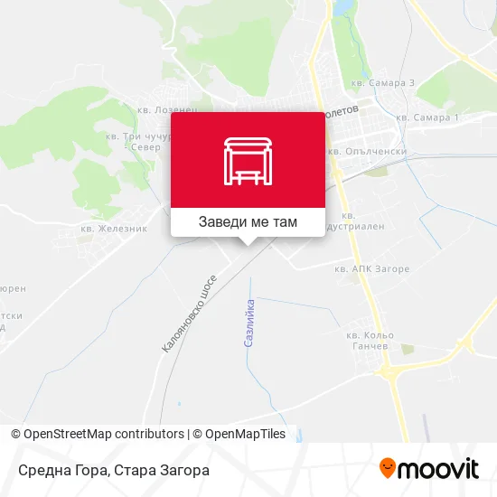 Средна Гора карта