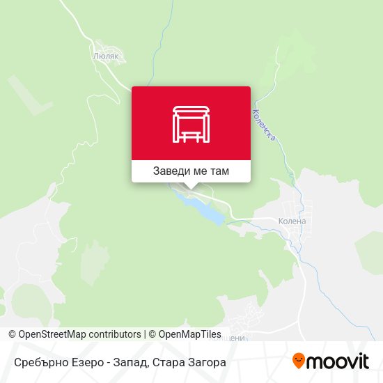 Сребърно Езеро - Запад карта