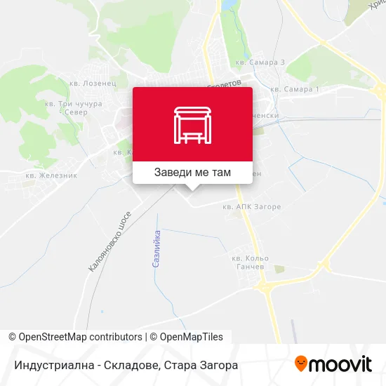 Индустриална - Складове карта