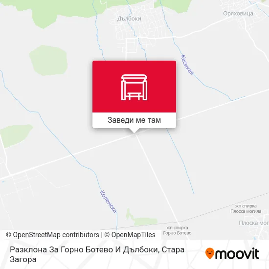Разклона За Горно Ботево И Дълбоки карта