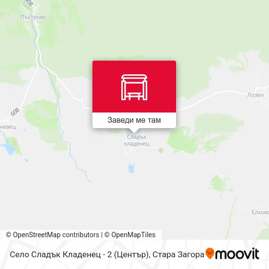 Село Сладък Кладенец - 2 (Център) карта