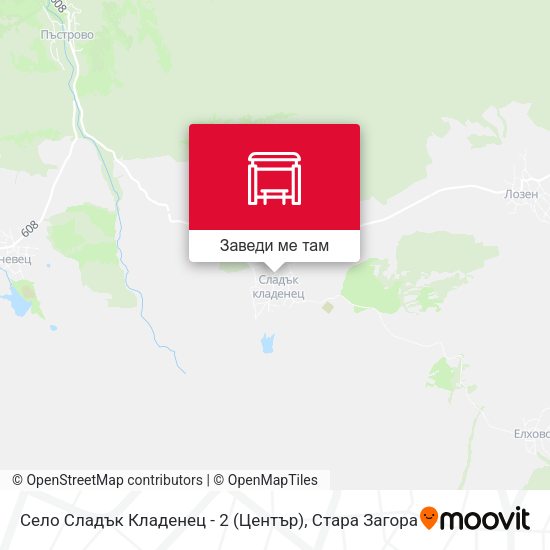 Село Сладък Кладенец - 2 (Център) карта