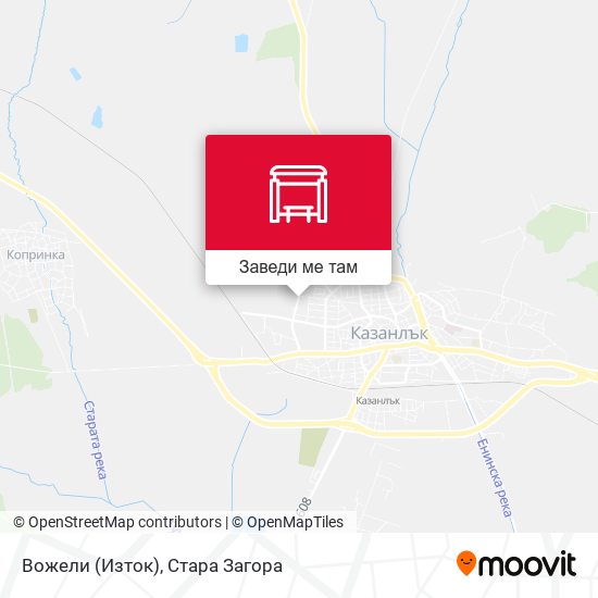 Вожели (Изток) карта
