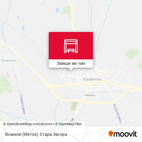 Вожели (Изток) карта