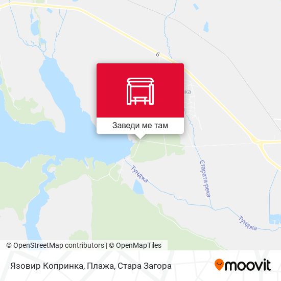 Язовир Копринка, Плажа карта