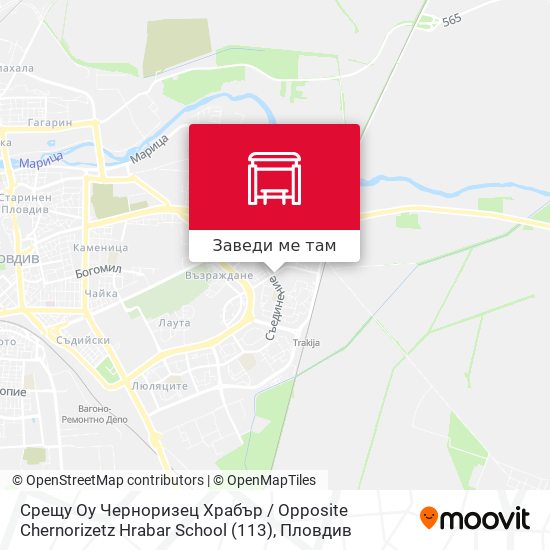 Срещу Оу Черноризец Храбър / Opposite Chernorizetz Hrabar School  (113) карта