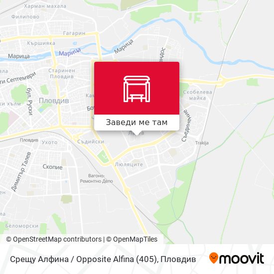 Срещу Алфина / Opposite Alfina (405) карта