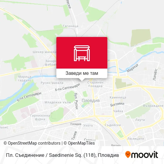 Пл. Съединение / Saedinenie Sq. (118) карта
