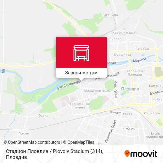 Стадион Пловдив / Plovdiv Stadium (314) карта