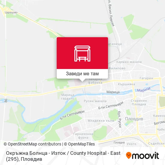 Окръжна Болнца - Изток / County Hospital - East (295) карта