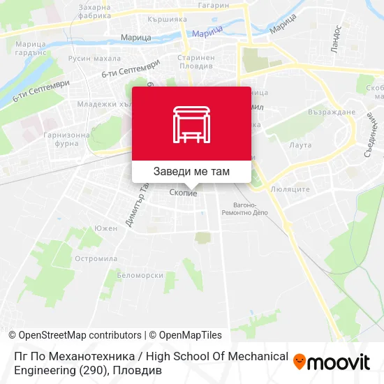 Пг По Механотехника / High School Of Mechanical Engineering (290) карта