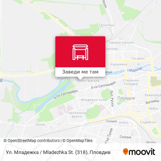 Ул. Младежка / Mladezhka St. (318) карта