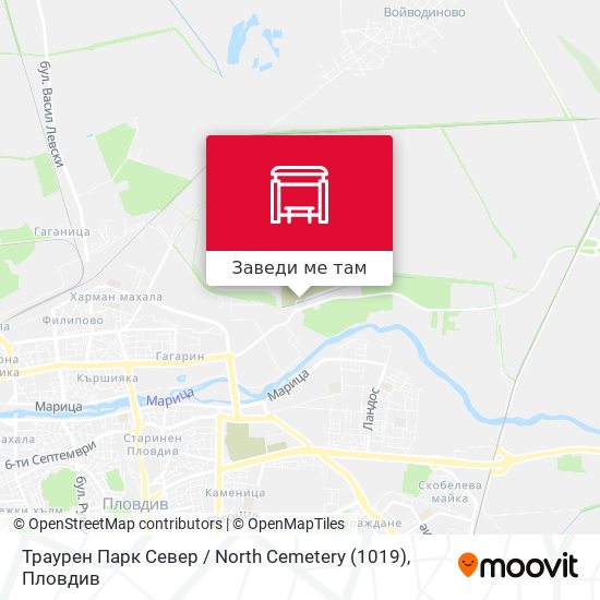 Траурен Парк Север / North Cemetery (1019) карта