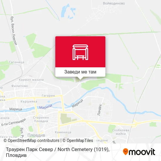 Траурен Парк Север / North Cemetery (1019) карта