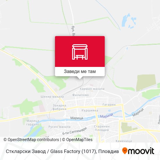 Сткларски Завод / Glass Factory (1017) карта