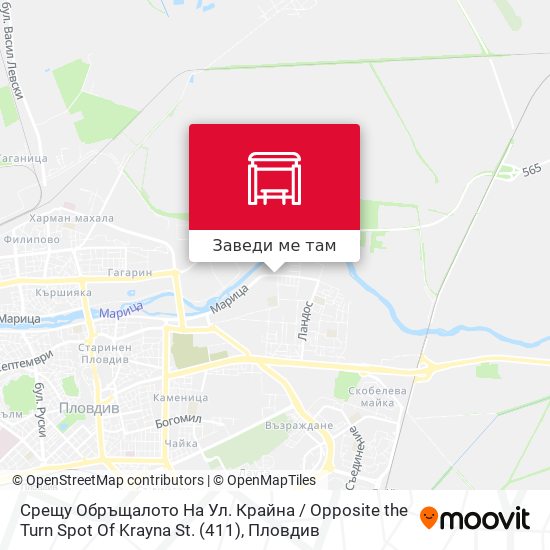 Срещу Обръщалото На Ул. Крайна / Opposite the Turn Spot Of Krayna St. (411) карта