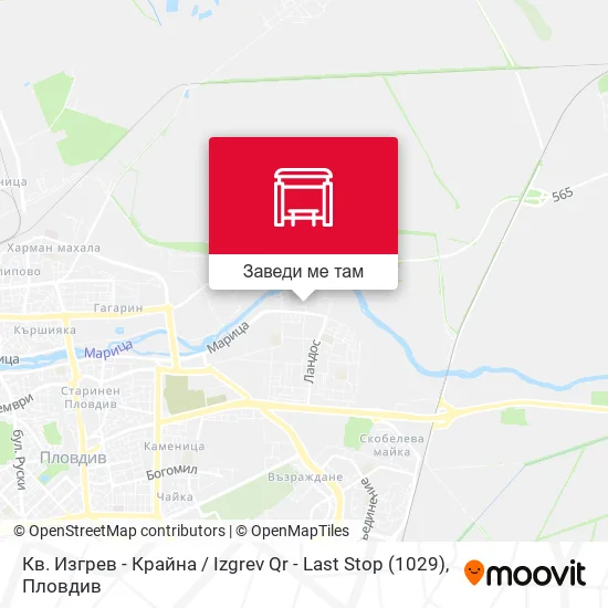 Кв. Изгрев - Крайна / Izgrev Qr - Last Stop (1029) карта