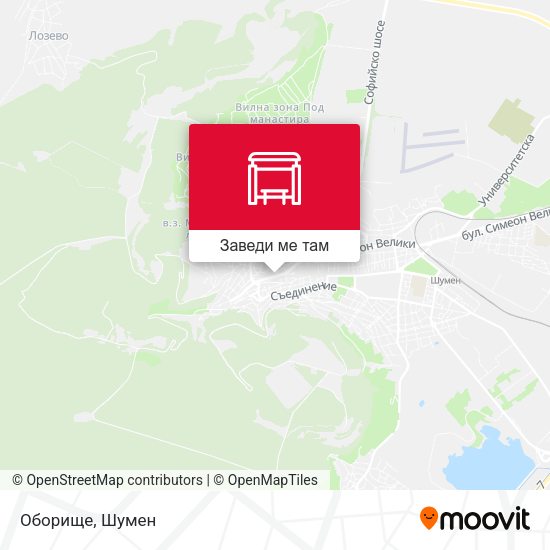 Оборище карта