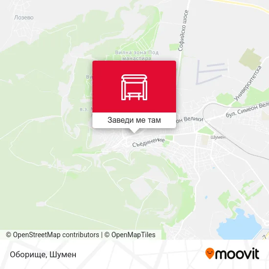 Оборище карта