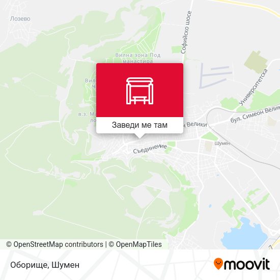 Оборище карта
