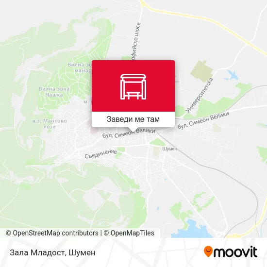 Зала Младост карта