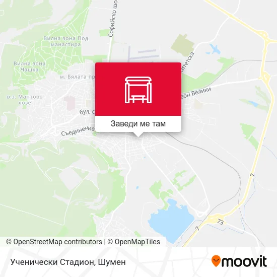 Ученически Стадион карта